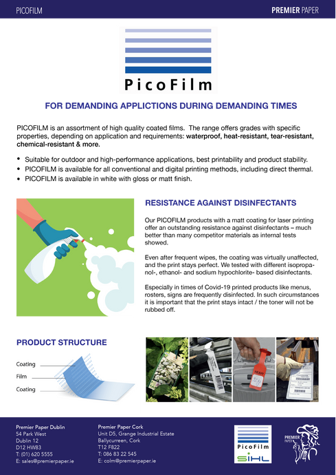 PicoFilm -   FOR DEMANDING APPLICATIONS DURING DEMANDING TIMES