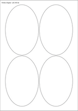 Load image into Gallery viewer, Oval A4 Die Cut Labels