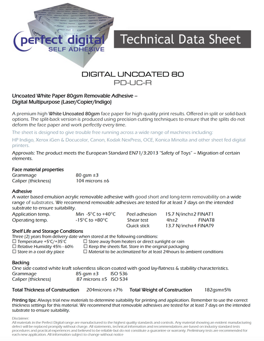 Perfect Digital - DIGITAL UNCOATED 80 (PD-UC-R)