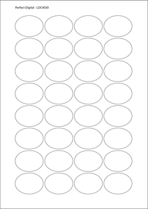 Oval A4 Die Cut Labels