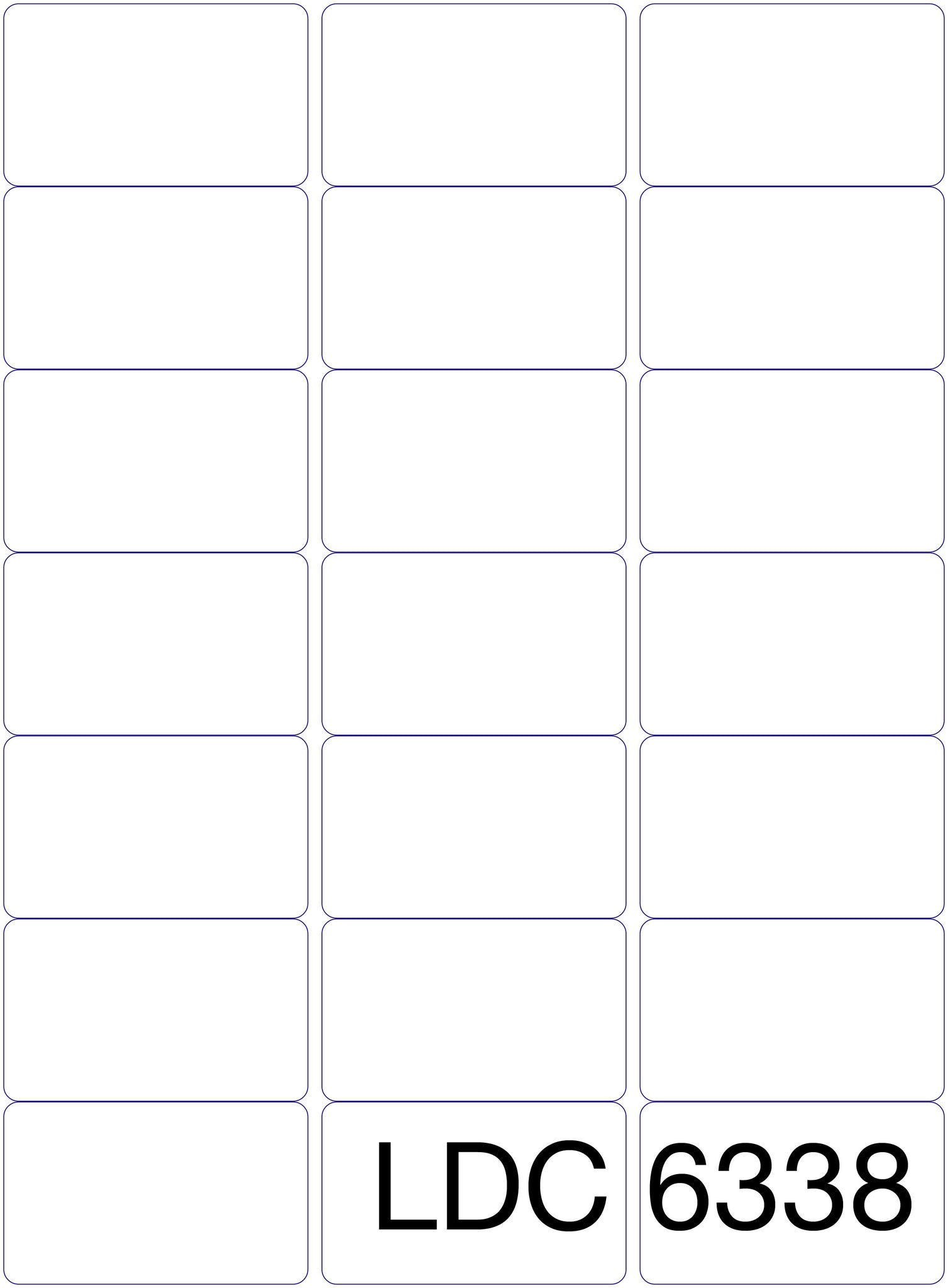 Rectangle A4 Die Cut Labels Rounded Corners Premier Paper