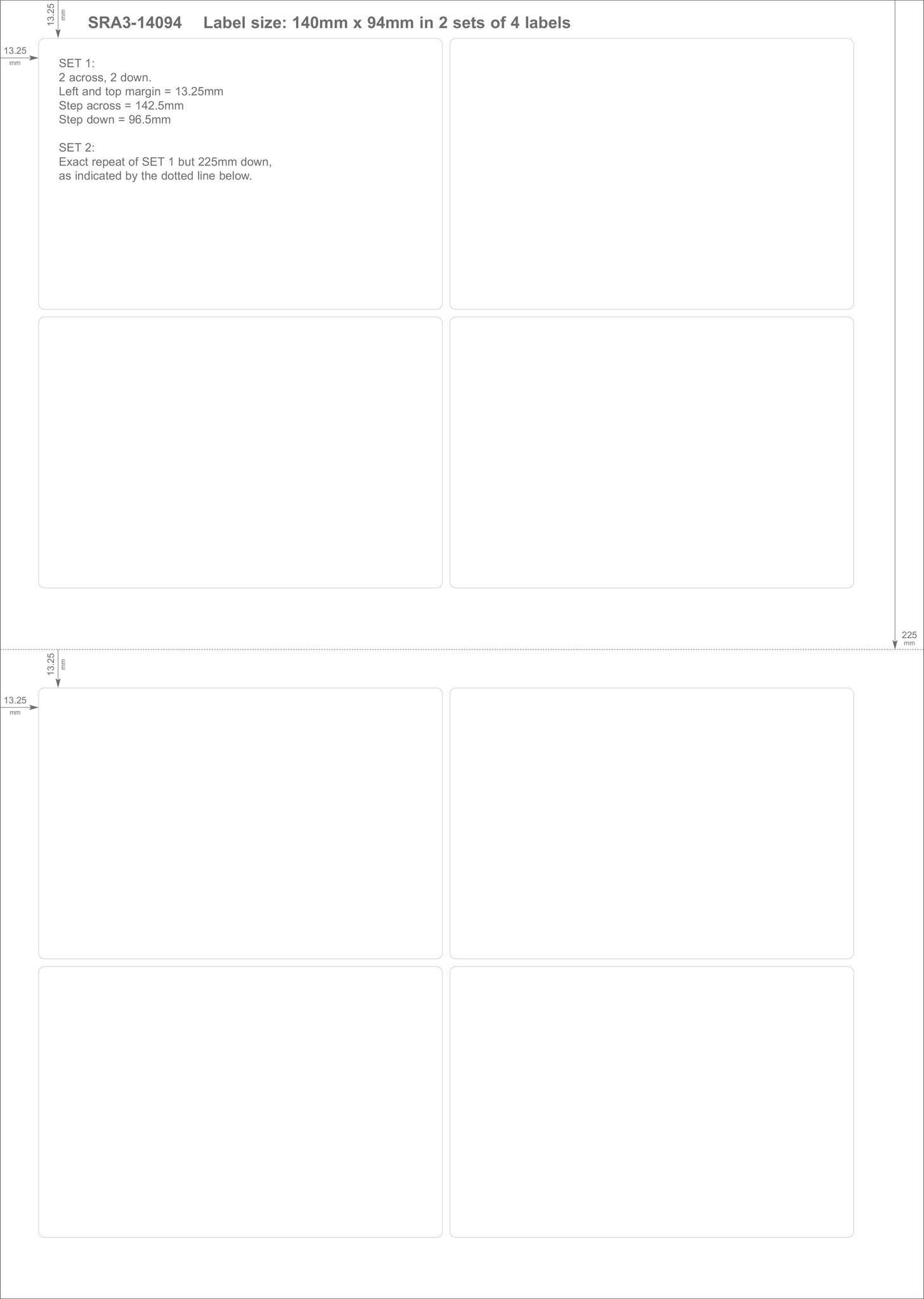 Load image into Gallery viewer, Rectangle SRA3 Die Cut Labels