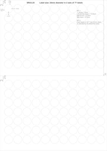 Square SRA3 Die Cut Labels