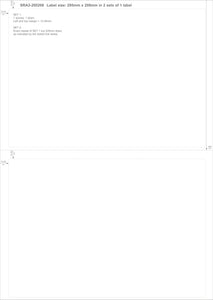 Rectangle SRA3 Die Cut Labels
