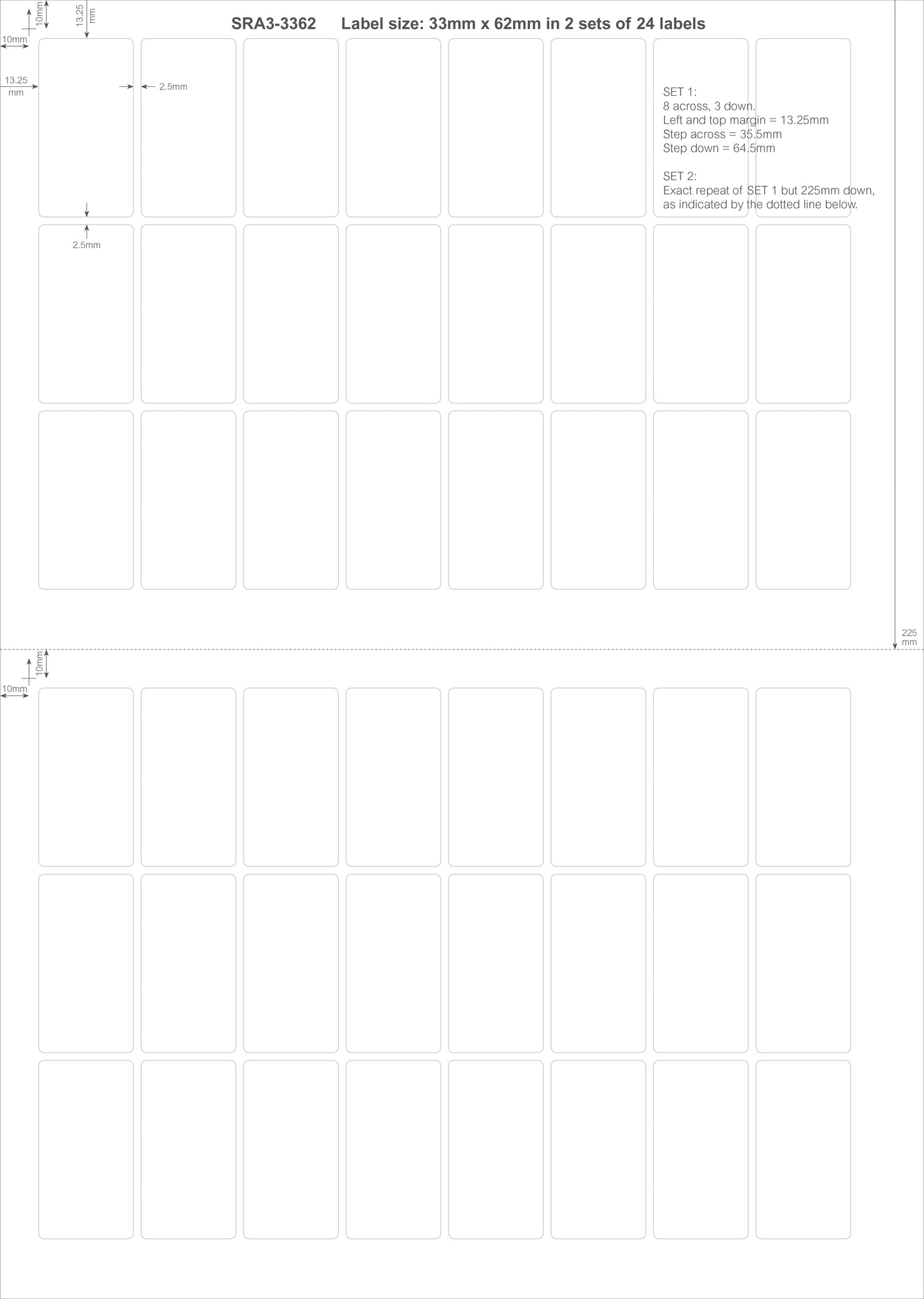 Load image into Gallery viewer, Rectangle SRA3 Die Cut Labels