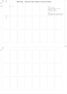 Rectangle SRA3 Die Cut Labels
