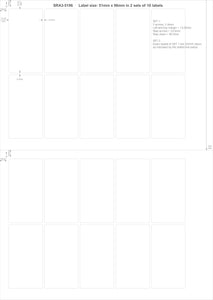 Rectangle SRA3 Die Cut Labels