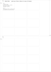 Rectangle SRA3 Die Cut Labels