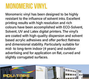 POLI-PRINT - Monomeric White Gloss Vinyl Air Free
