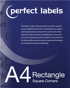 Rectangle A4 Die Cut Labels (square corners)